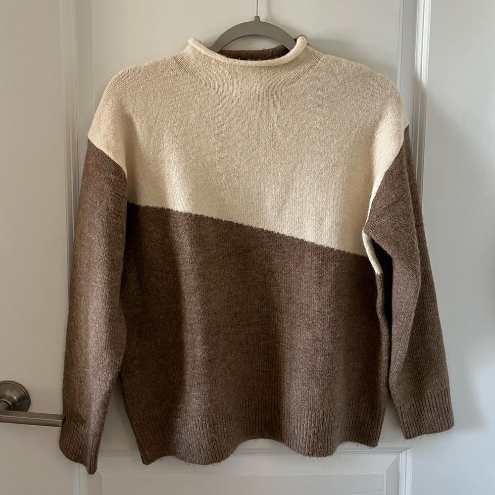 KERISMA Roll Over Mock Neck Sweater- S/M
